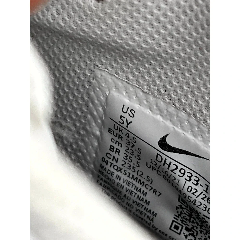 Nike Air Force 1 Mid LE Athletic Sneakers Youth Kids US 5Y White Leather Lace Up